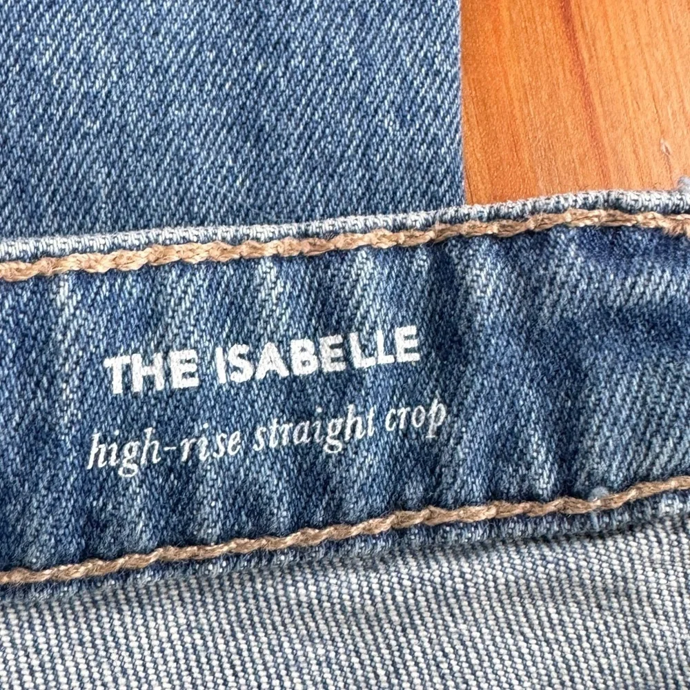 AG Adriano Goldschmied the Isabelle high rise straight cropped jeans size 27r - Picture 10 of 14